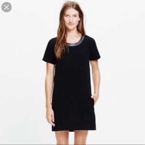 Madewell Black Leather Trim tunic / dress